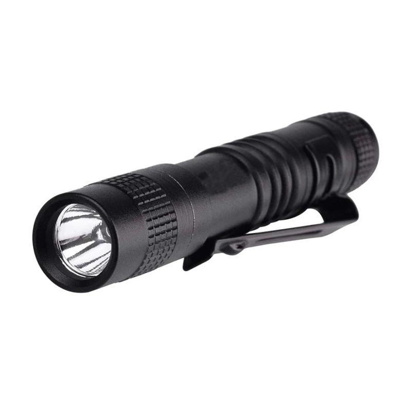 4X Фонарик-ручка-факел Super Small Mini AAA XPE-R3 Светодиодная лампа с зажимом для ремня, карманный фонарик с кобурой