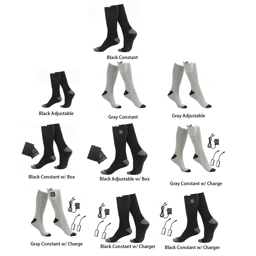 Перезаряжаемая грелка для ног с защитой от холода, теплые чулки с подогревом, носки с электрическим подогревом