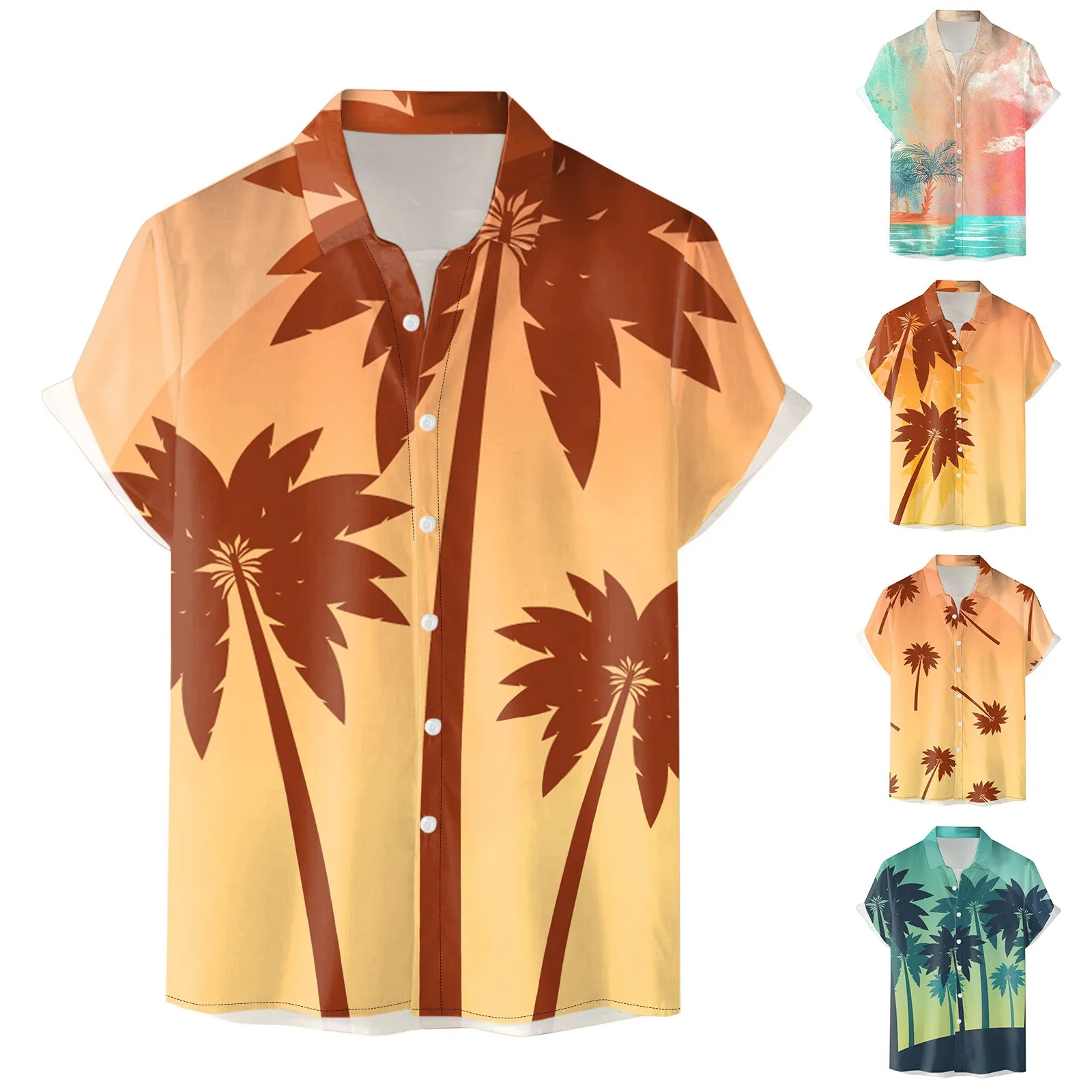 Роскошная мужская рубашка, модная гавайская рубашка с коротким рукавом, весенне-летняя пляжная рубашка с принтом, повседневные топы, блузки, camisa hawaiana hombre